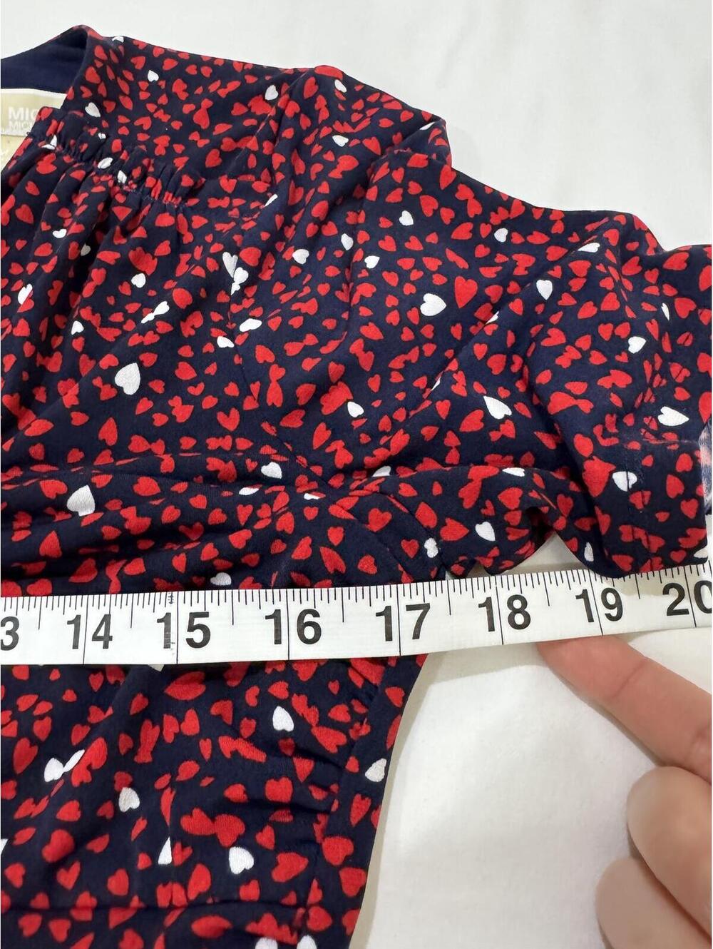 MICHAEL Michael Kors Heart Print Ruched Mini Dress Medium - Picture 7 of 9